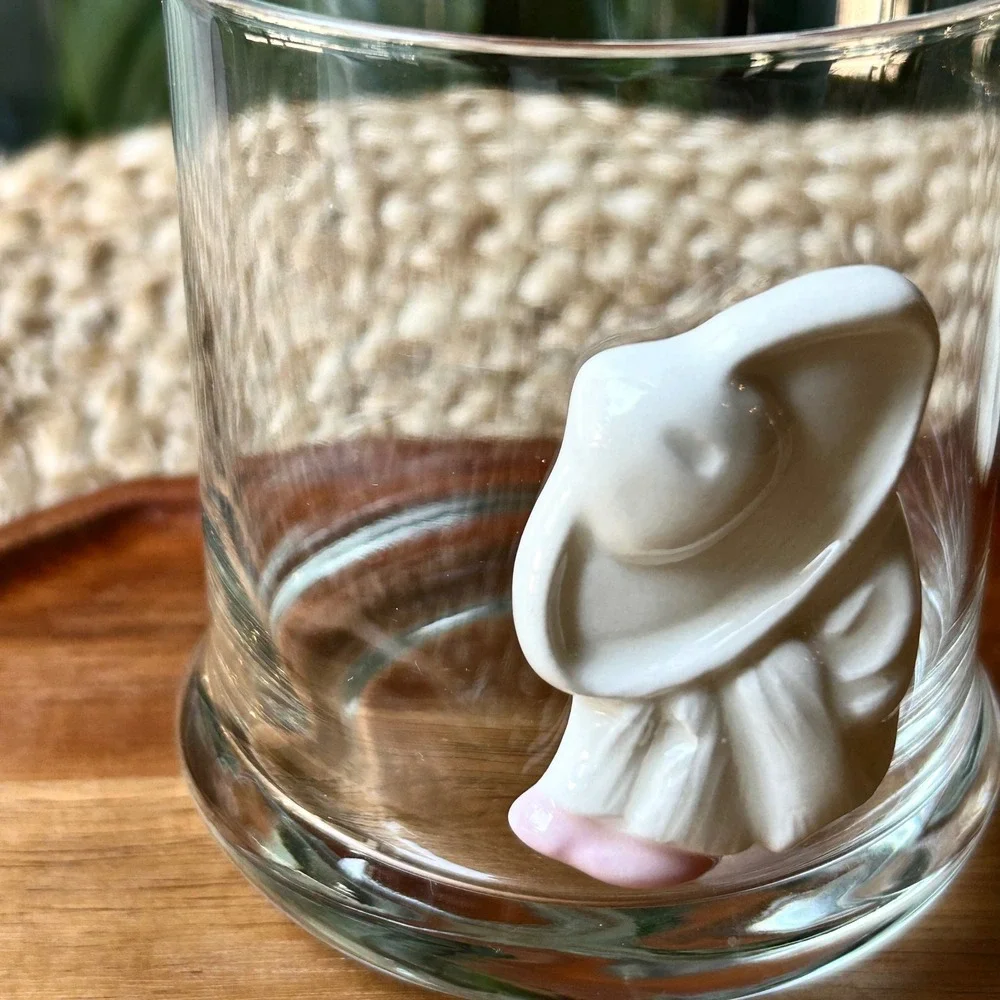VTG Siesta Pedro Mexican Sleeping Man Lowball Glasses Set of 2 Sombrero Barware